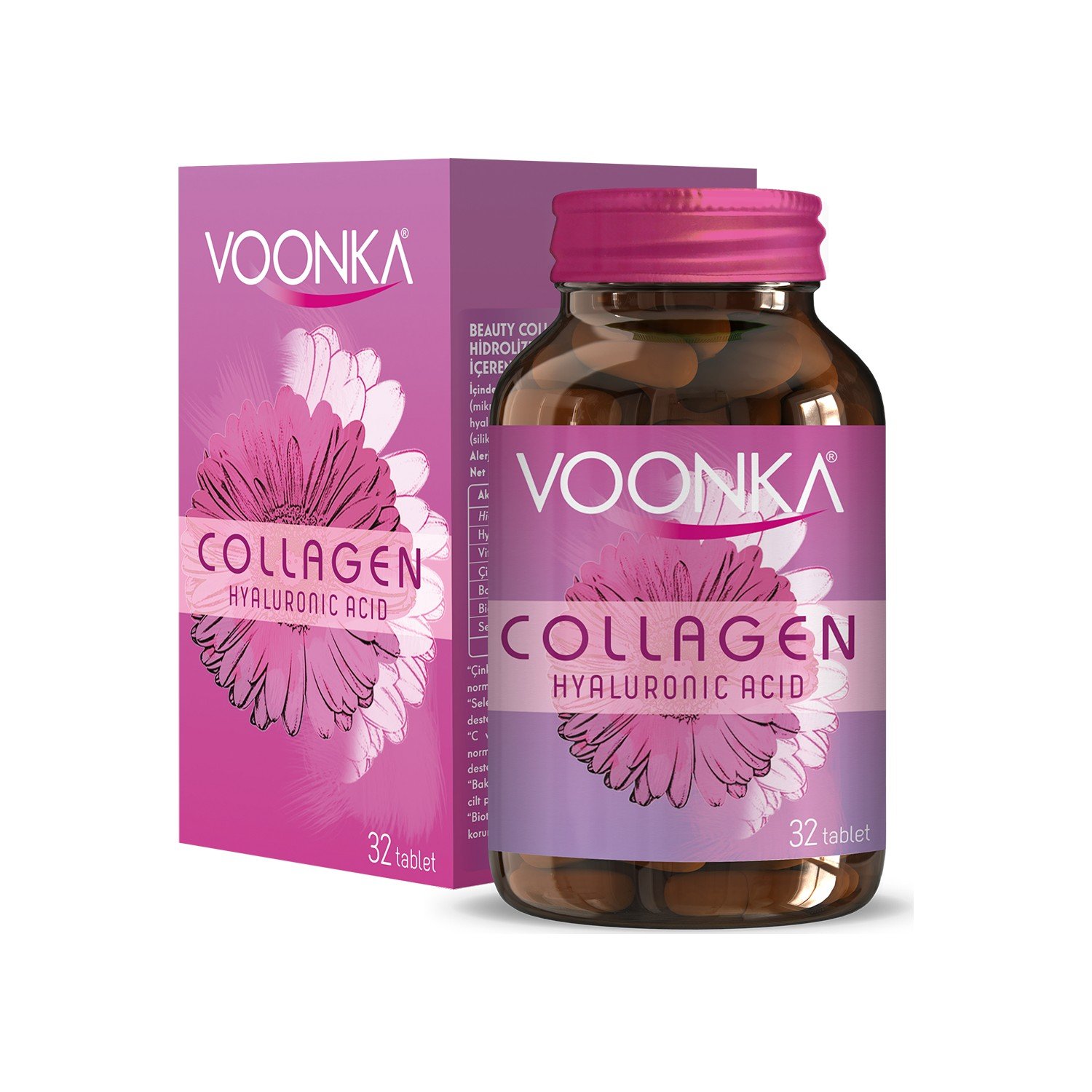 Voonka - Collagen Hyaluronic Acid 32 Tablet 8680807008625 | Fiyatı Özellikleri ve Faydaları